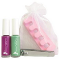 2 Bottles of Nail Polish w/ Nail Clipper & Toe Separators